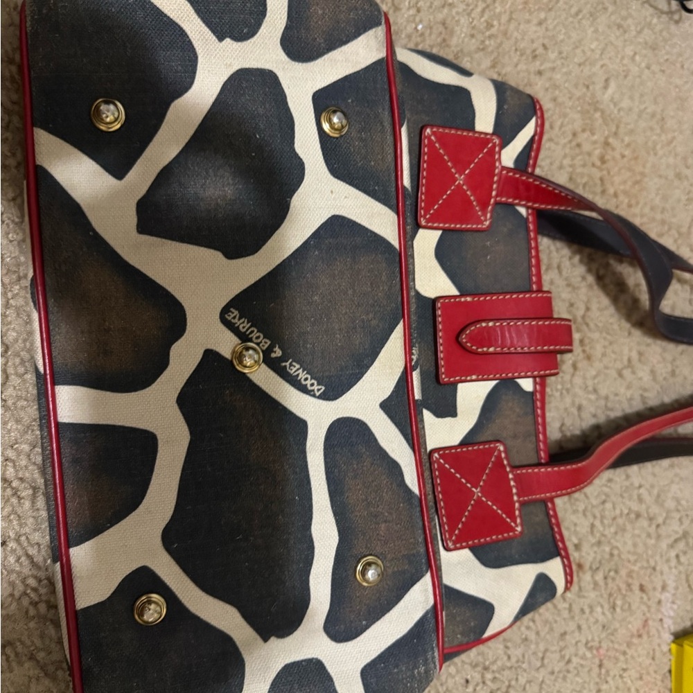 Dooney & Bourke Black and Red Tote Bag